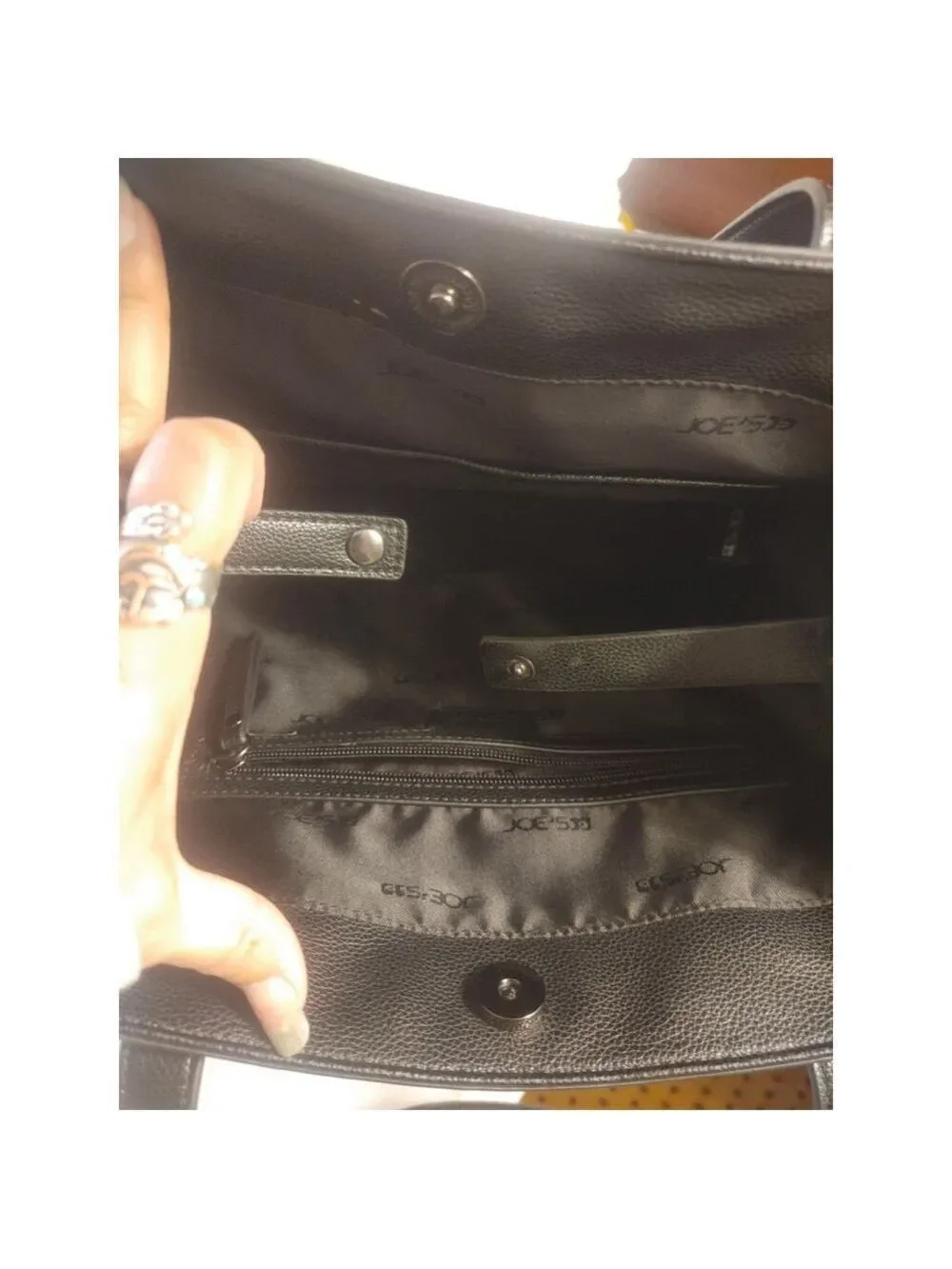 Joe's Jeans large tote Black shoulder bag purse Perfect Condition 17